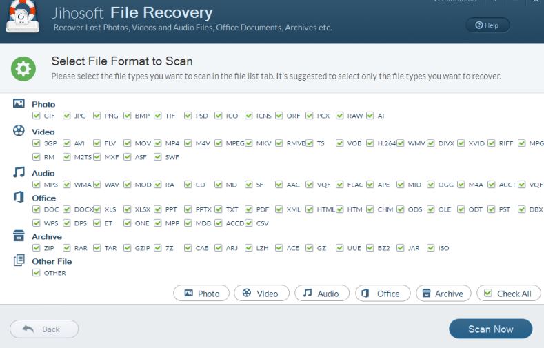 Jihosoft File Recovery v8.30 & Clave de registro (Ultima versión)