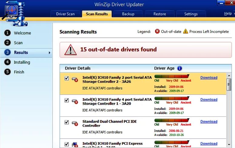 for ipod instal WinZip Driver Updater 5.42.2.10