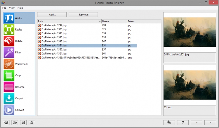 Hornil Photo Resizer 1.1.1.1 para Windows (Ultima versión)