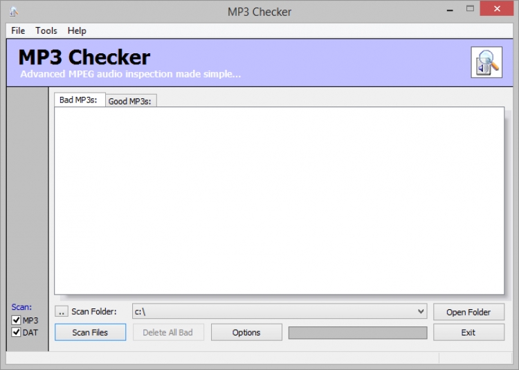 MP3 Checker 1.08 para Windows (Ultima versión)