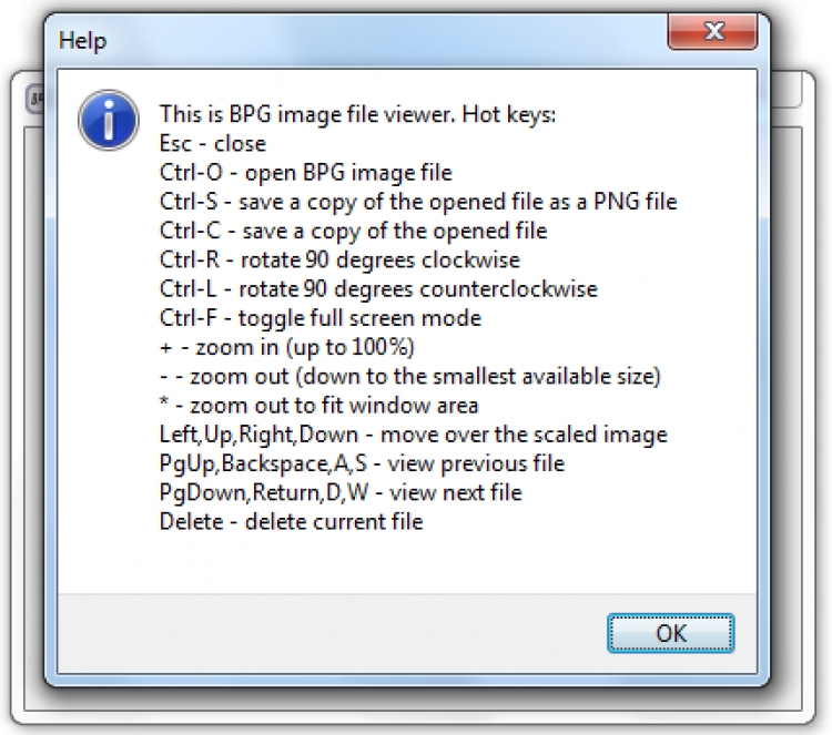 Simple BPG Image viewer 1.21 para Windows (Ultima versión)