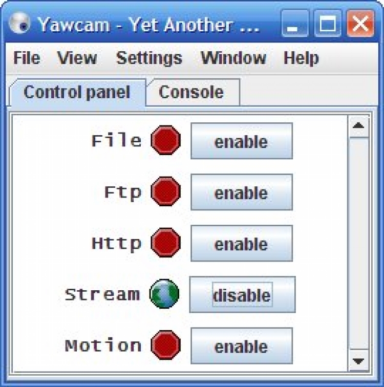 Yawcam 0.6.2 para Windows (Ultima versión)